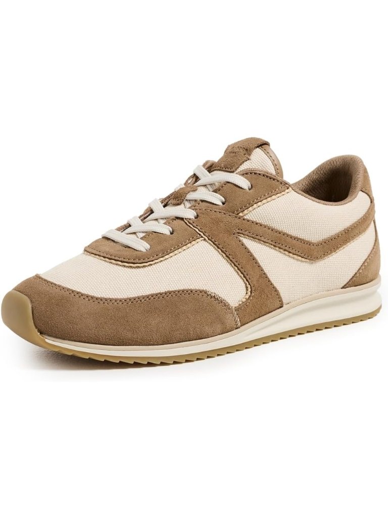 Women's Tan Canvas Non Slip Lace Up Mesh Casual Retro Imported Fashion Sneakers